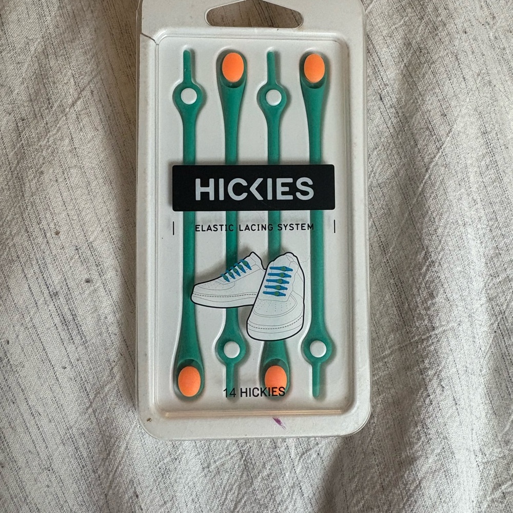 HICKIES Elastic Lacing System in Teal and Orange
